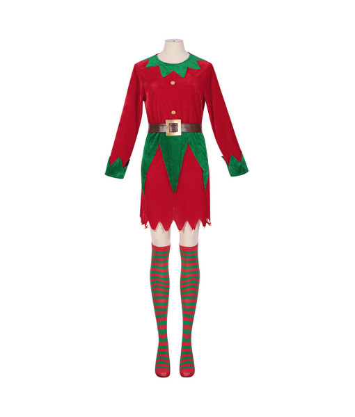 Women Red Dress Grinch Outfit Halloween Stage Chirstmas Costume