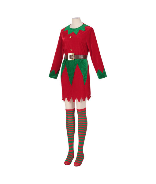 Women Red Dress Grinch Outfit Halloween Stage Chirstmas Costume