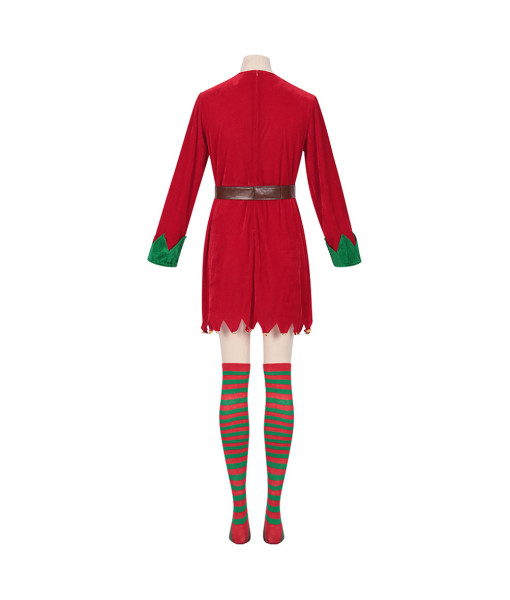 Women Red Dress Grinch Outfit Halloween Stage Chirstmas Costume