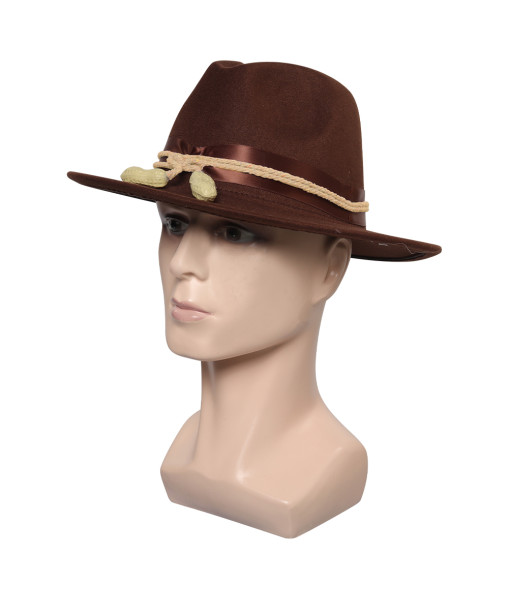 Adult Brown Leather Cowboy Classic Hat Halloween Costume Accessories