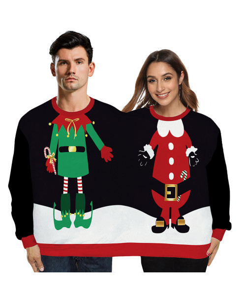 Adult Couple Funny Christmas Onesie Outfit Halloween Costume