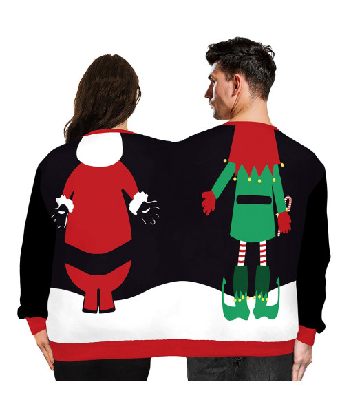 Adult Couple Funny Christmas Onesie Outfit Halloween Costume