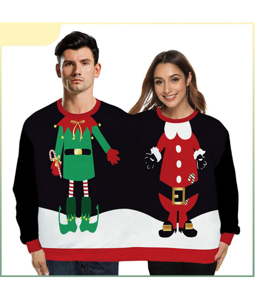 Adult Couple Funny Christmas Onesie Outfit Halloween Costume