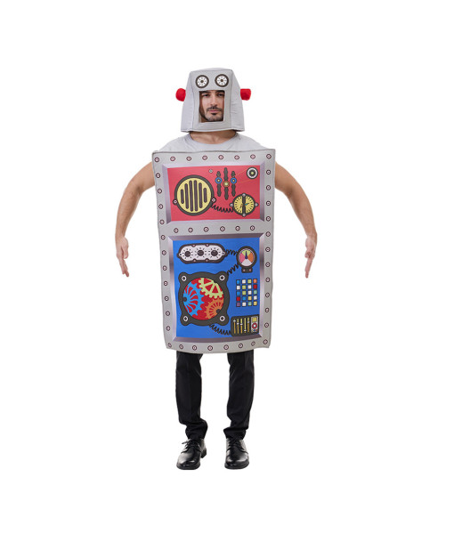 Adult Funny Overalls Robot Halloween Costume