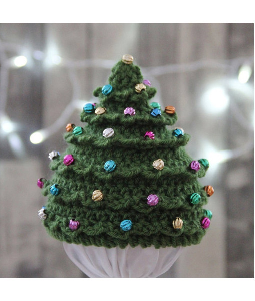 Kids Children Green Wool Christmas Star Hat Halloween Costume Accessories 