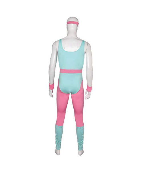 1980s Retro Fitness Jumpsuit Men Halloween Costumes