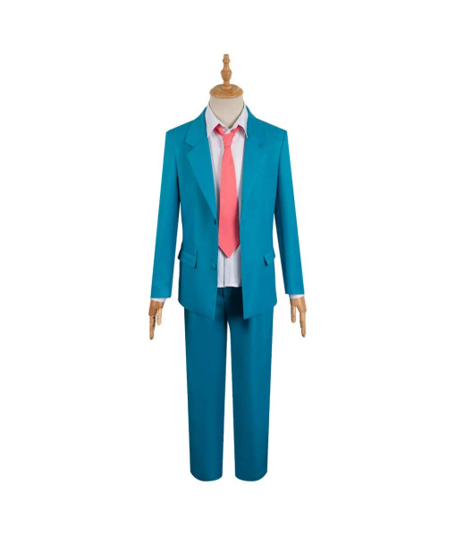 Men Blue Suit School Uniform Halloween Costume