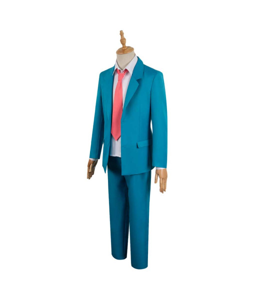 Men Blue Suit School Uniform Halloween Costume