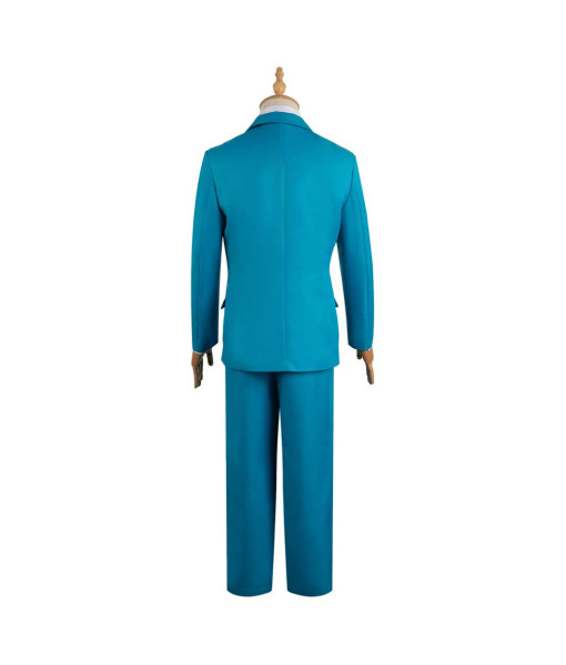 Men Blue Suit School Uniform Halloween Costume