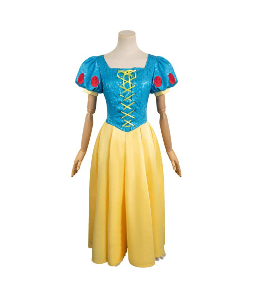 Women Medieval Fantasy Yellow Blue Dress Fairy Elf Halloween Performance Costume