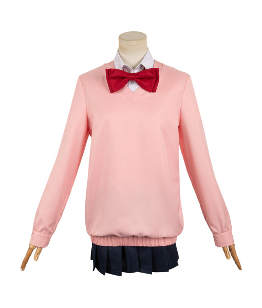 Women Pink Knitted Sweaters School Uniform JK Girl Halloween Costume