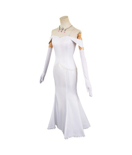 Women White Off Shoulder Dress Set Fantasy Princess Halloween Costume