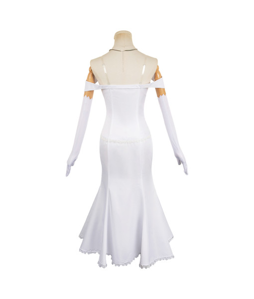 Women White Off Shoulder Dress Set Fantasy Princess Halloween Costume