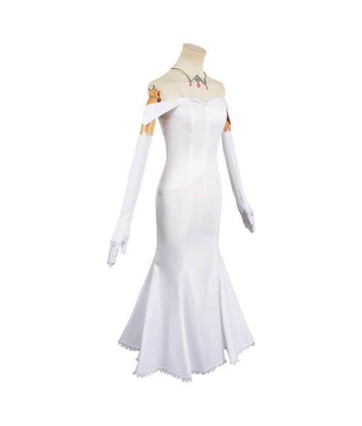 Women White Off Shoulder Dress Set Fantasy Princess Halloween Costume