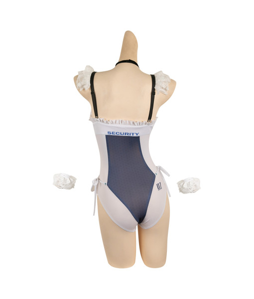 Women White Strap Sexy One-Piece Swimsuit Halloween Costume