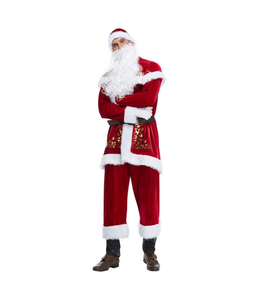 Adult Santa Claus Outfit Fullset Cosplay Chirstmas Costume