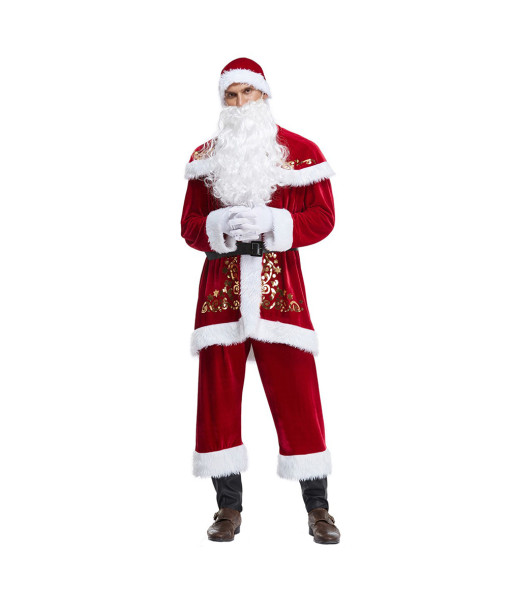 Adult Santa Claus Outfit Fullset Cosplay Chirstmas Costume