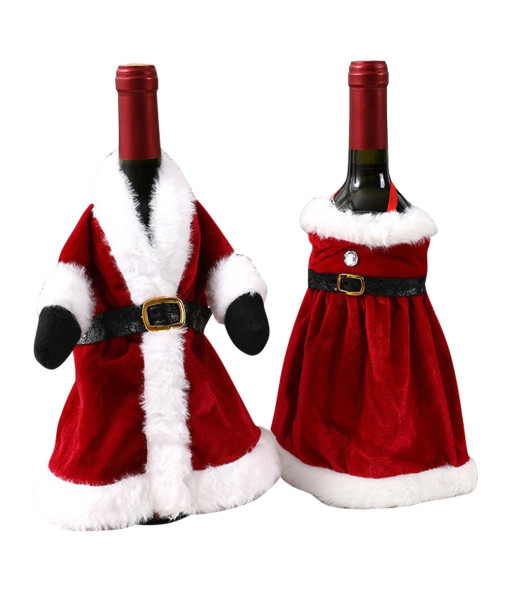 Chirstmas Funny Wine Bottle Holder Santa Claus Red Suit Christmas Decoration