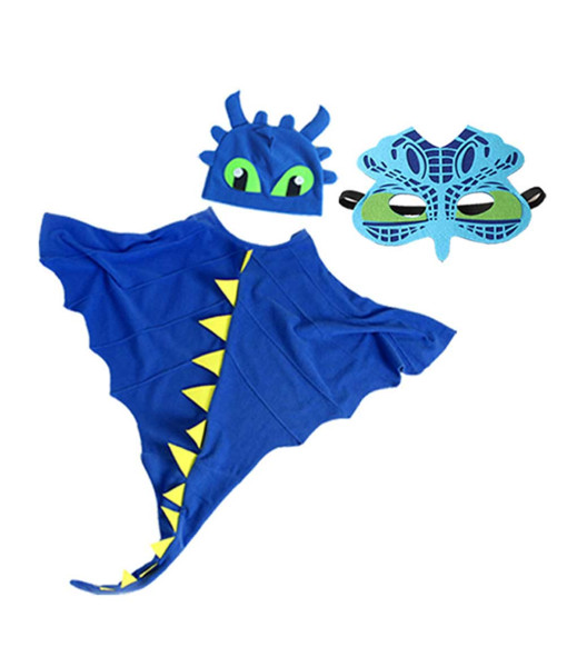 Jurassic Dinosaur Cape Mask Set Kids Toddler Halloween Costume 