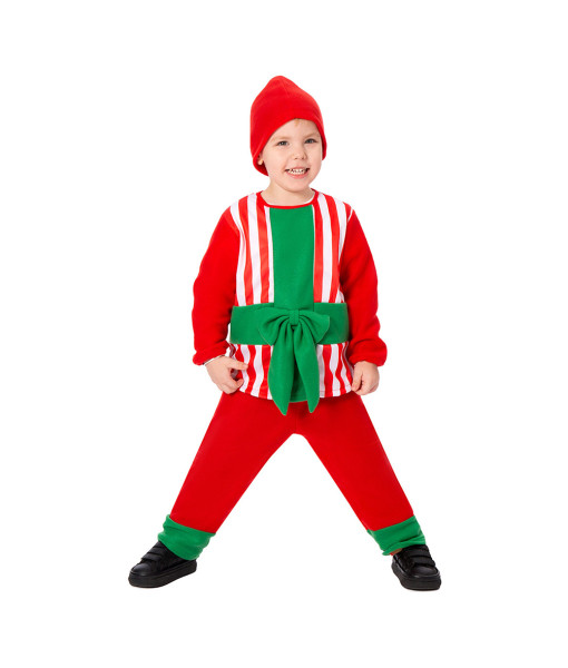 Kids Children Gift Box Red Outfit Chirstmas Costume