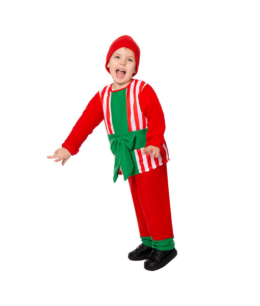 Kids Children Gift Box Red Outfit Chirstmas Costume