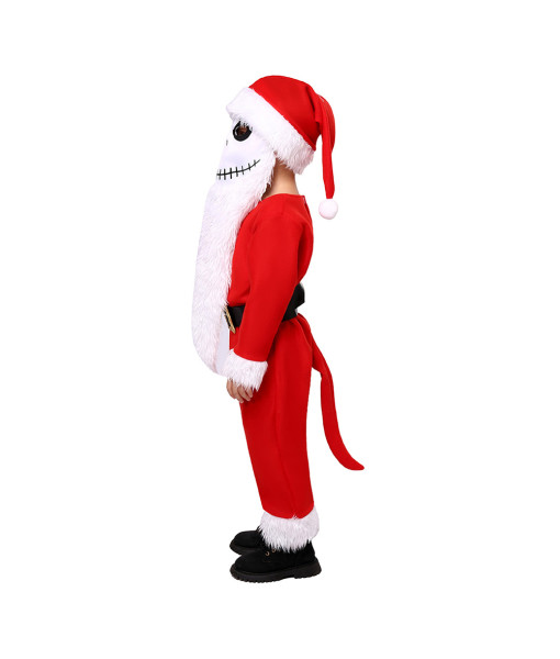 Kids Children Skeleton Mask Santa Claus Outfit Christmas Halloween Costume