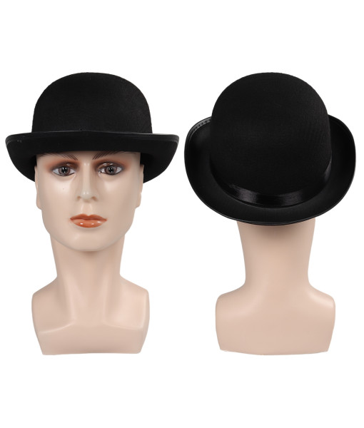 Men 18th Century Black Small Hat Gentleman Halloween Costume Accessories