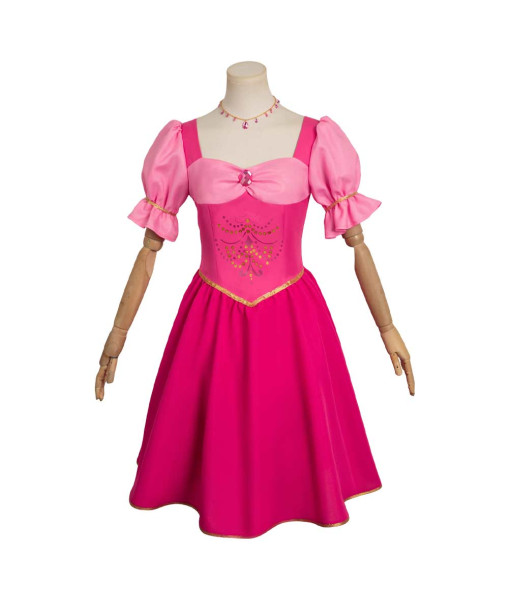Women Pink Dress Fairy Princess Fantasy Halloween Stage Costume