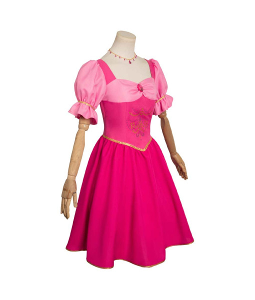 Women Pink Dress Fairy Princess Fantasy Halloween Stage Costume