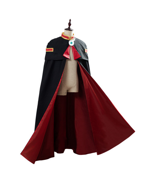 Adult Black Cloak Golden Stand Collar Halloween Costume