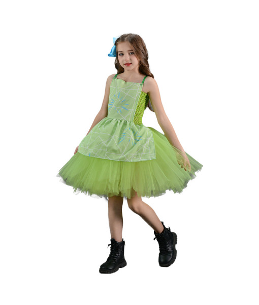 Princess Green Mesh Tutu Skirt Kids Halloween Costume