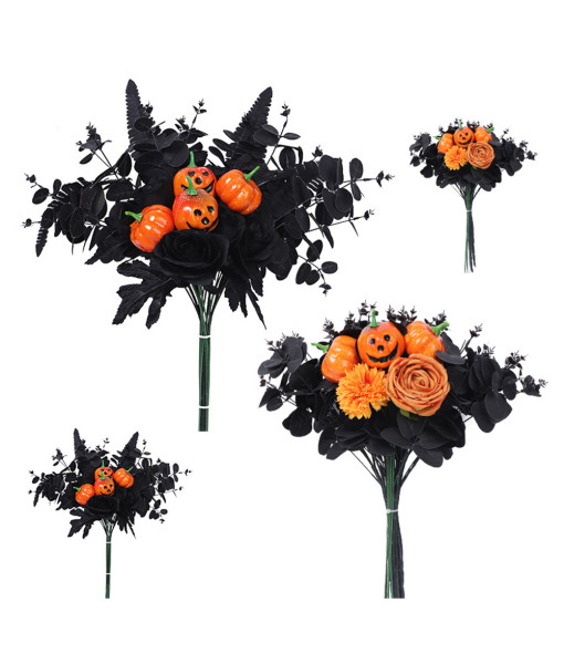 Maple Leaf Bunch Pumpkin Flowers Halloween Decoration