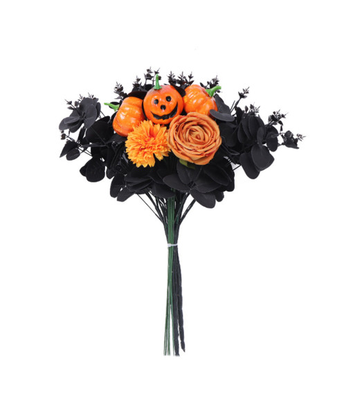 Maple Leaf Bunch Pumpkin Flowers Halloween Decoration