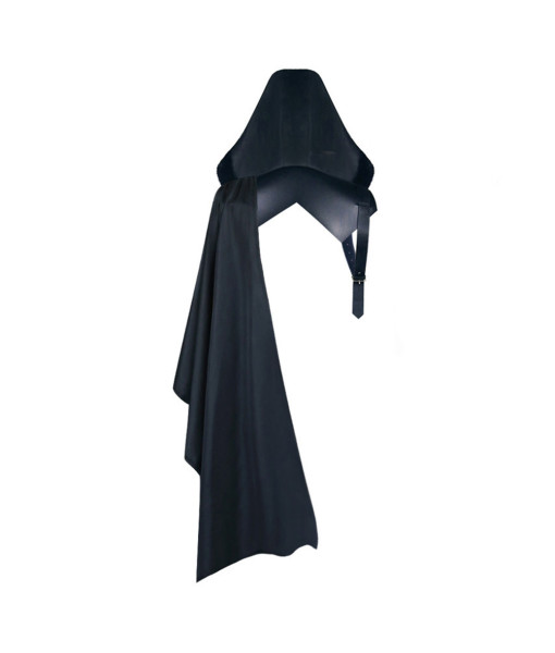 Adult Hood Cape Leather Black Cloak Rouge Fantasy Cosplay Halloween Costume