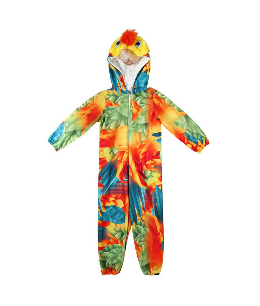 Kids Children Parrot Colorful Onesie Jumpsuit Halloween Costume