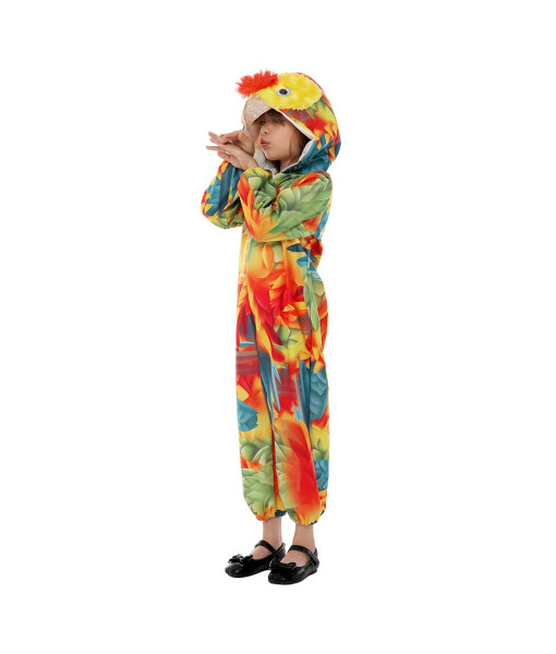 Kids Children Parrot Colorful Onesie Jumpsuit Halloween Costume