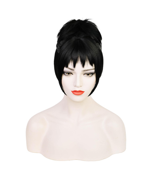 Women 80s Black Short Hair Classic Halloween Costume Accessories