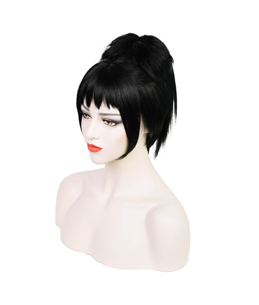 Women 80s Black Short Hair Classic Halloween Costume Accessories