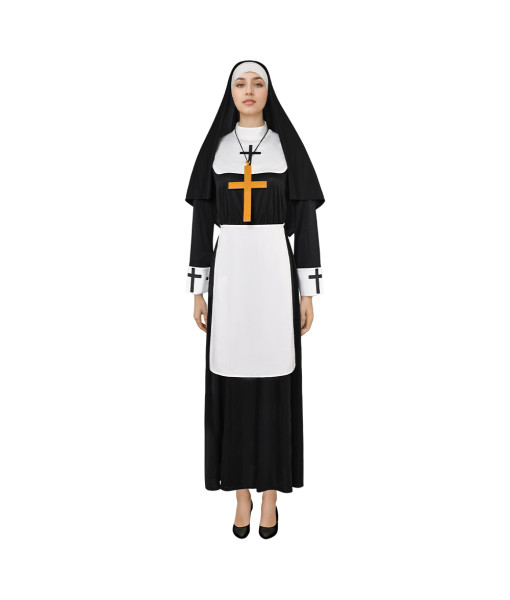 Nun Robe Fullset Women Halloween Costume