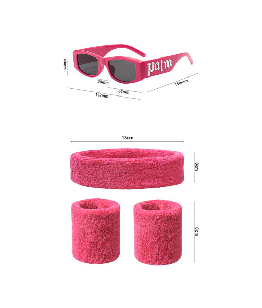 Adult 90s Rose Red Color Vintage Sports 4Pcs Sportwear Halloween Costume