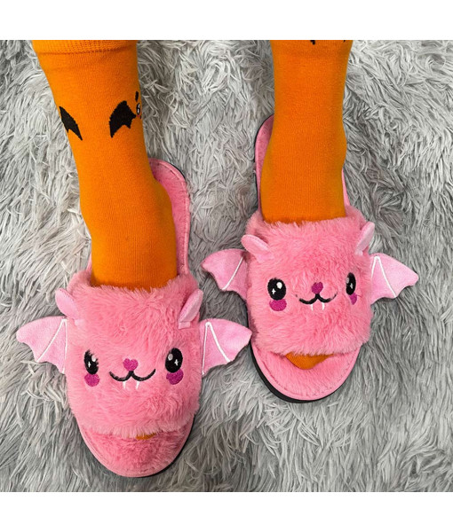 Bat Plush Slippers Socks 2 Pcs Shoes Halloween Special