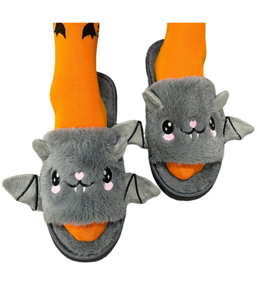 Bat Plush Slippers Socks 2 Pcs Shoes Halloween Special