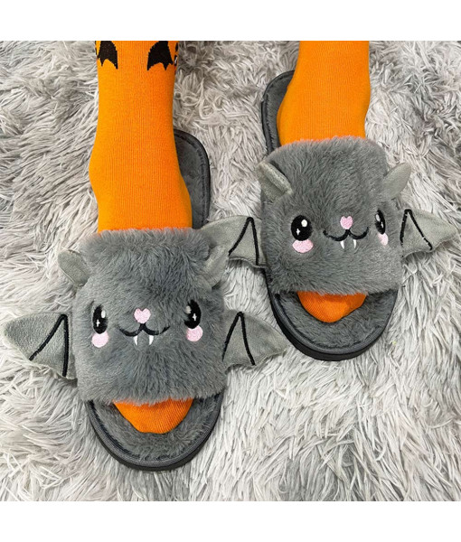 Bat Plush Slippers Socks 2 Pcs Shoes Halloween Special