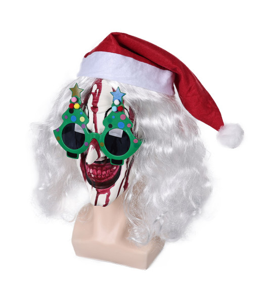 Horror Clown Mask Christmas Version Halloween Christmas Costume Accessories