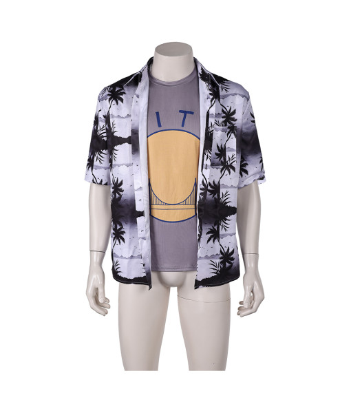 Men Prined Beach Shirt 2Pcs Outfit