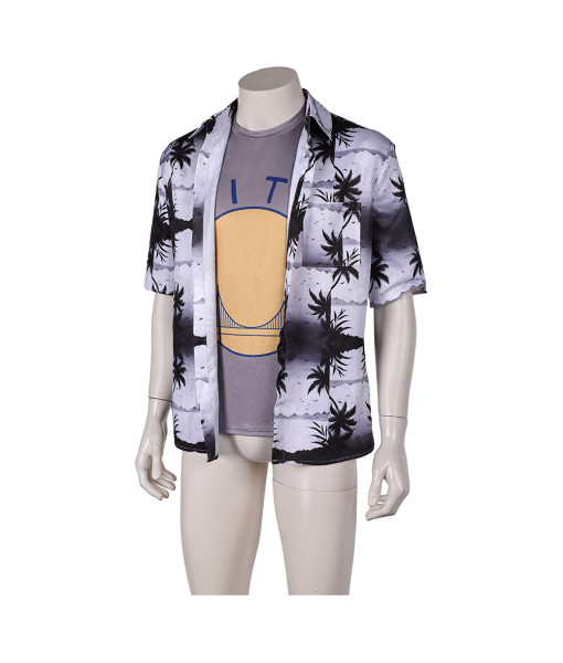 Men Prined Beach Shirt 2Pcs Outfit