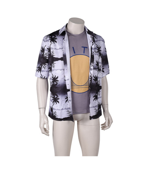 Men Prined Beach Shirt 2Pcs Outfit