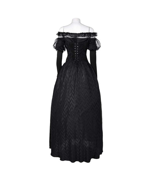 Witch Lace Gothic Shoulder Gown Women Halloween Costume