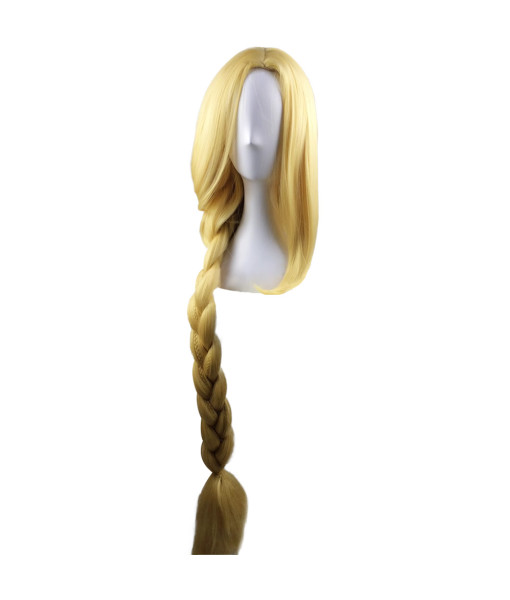 Women Golden Long Hair Braid Wig Halloween Costume Accessories