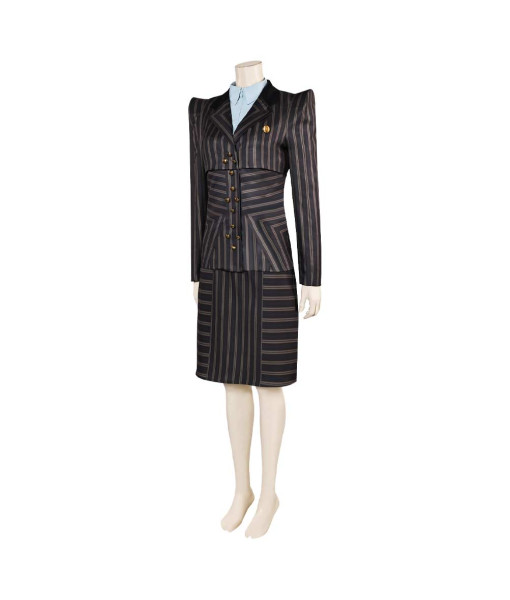 Women Black Strip Suit Halloween Costume